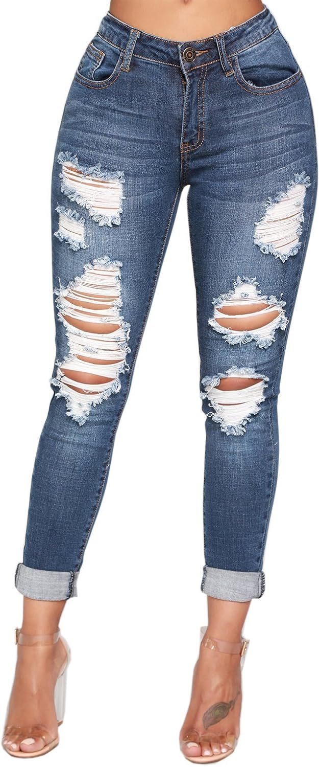 womens ripped jean