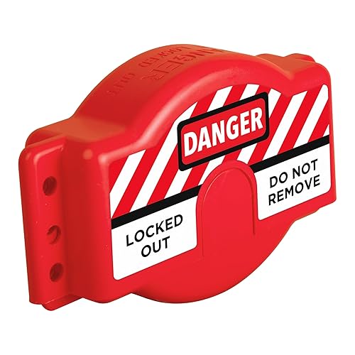 TRADESAFE Gate Valve Lockout - Red Valve Lockout Device, Lockout Tagout ...