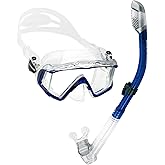 Cressi Panoramic Wide View Mask & Dry Snorkel Kit for Snorkeling, Scuba Diving - Pano 3 & Supernova Dry: Designed in Italy
