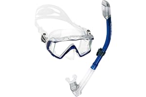 Cressi Panoramic Wide View Mask & Dry Snorkel Kit for Snorkeling, Scuba Diving - Pano 3 & Supernova Dry: Designed in Italy