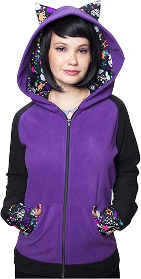 purple cat hoodie