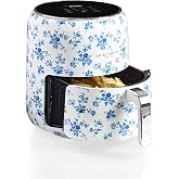 Laura Ashley China Rose 4.75 QT 9-in-1 Digital Air Fryer - 1500W Airfryer | Rapid Air Circulation, Low Oil Cooking, Energy Saving Air Fryers, Non-Stick, Easy to Clean, Smart Touch Control, LED Display