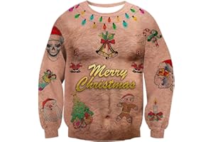 Ahegao Unisex Ugly Christmas Sweater 3D Printed Funny Graphic Pullover Sweatshirts for Party