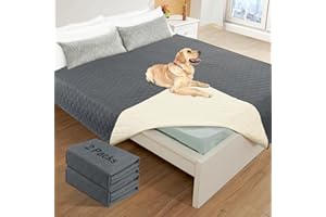 Roilpet 2 Pack Waterproof Dog Bed Cover Blanket Non Slip Couch Cover for Pets Large Dog Cat Kids Children Sofa Furniture Protector(82"×82", Dark Grey)