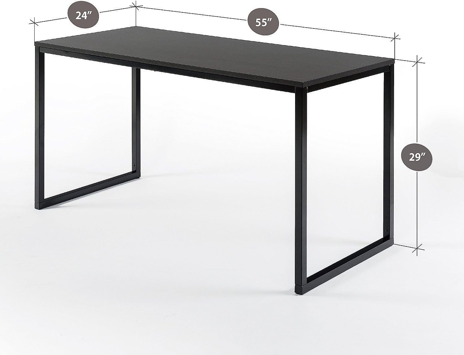 Zinus Jennifer Modern Studio Collection Soho Rectangular Dining Table / Table Only / Office Desk / Computer Table, Espresso: Furniture & Decor