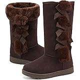 XRH Women's Winter Boots Mid Calf Boots Fuzzy Boots Snow Boots Fur Lined Warm Boots