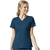 WonderWink Womens Women's Four Pocket V-Neck Scrub Top