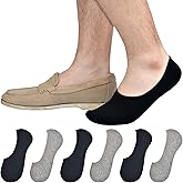 JORMATT Mens Truly No Show Socks With Non Slip Grips,Women Cotton Low Cut Socks for Loafer Sneakers Boat Shoes