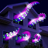 Libima 5 Pcs 5 ft Halloween Inflatable Lighted Giant Octopus Tentacle | Build in LED Broke out from Window Blow up Decor for Halloween Window Decoration Outdoor Yard Lawn Garden Holiday Party