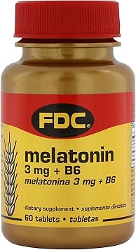 Amazon.com: Melatonin - 3 mg plus B6 - 60 Tablets: Health & Personal ...