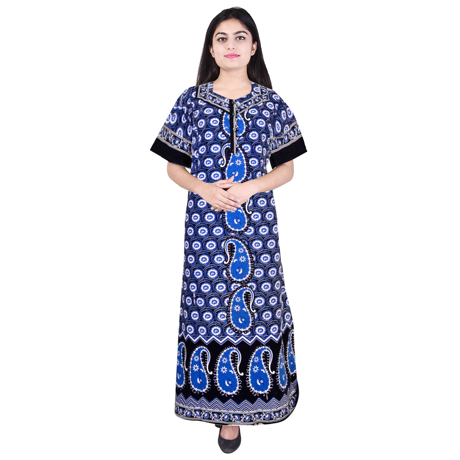 jwf women's cotton nighty (free size)