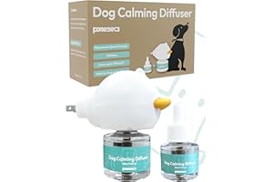 4 in 1 Dog Pheromone Calming Diffuser Kit (Plug-in + 3 Pack 48ml Refill), Appeasing Pet Pheromones Diffuser to Calm, Reduce A