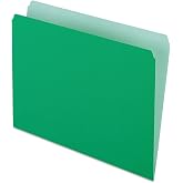 Pendaflex Colored File Folders, Green (PFX152BGR), Letter