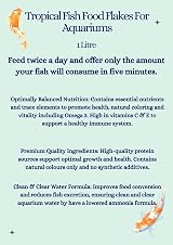 Seedzbox Tropical Fish Food Flakes 1L 140g for Goldfish & Pond Feeders view 2