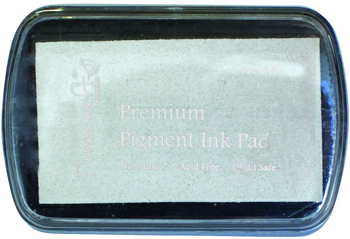 Dovecraft Essentials Premium Non Toxic Pigment Ink Pad, White,8.5 x 2 x 6 cm