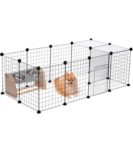 thumbnail image 2 of Small Animal Cage Tent Playpen With Cover And Middle Layer With Fabric,Reptiles Cage,Breathable Transparent Pet Playpen Pop Open Outdoor/Indoor Exercise Fence,Portable Yard Fence (Solid-grey 2 of 12