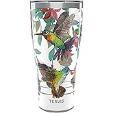 Tervis Traveler Colorful Hummingbirds Triple Walled Insulated Tumbler Travel Cup Keeps Drinks Cold & Hot, 30oz, Stainless Steel