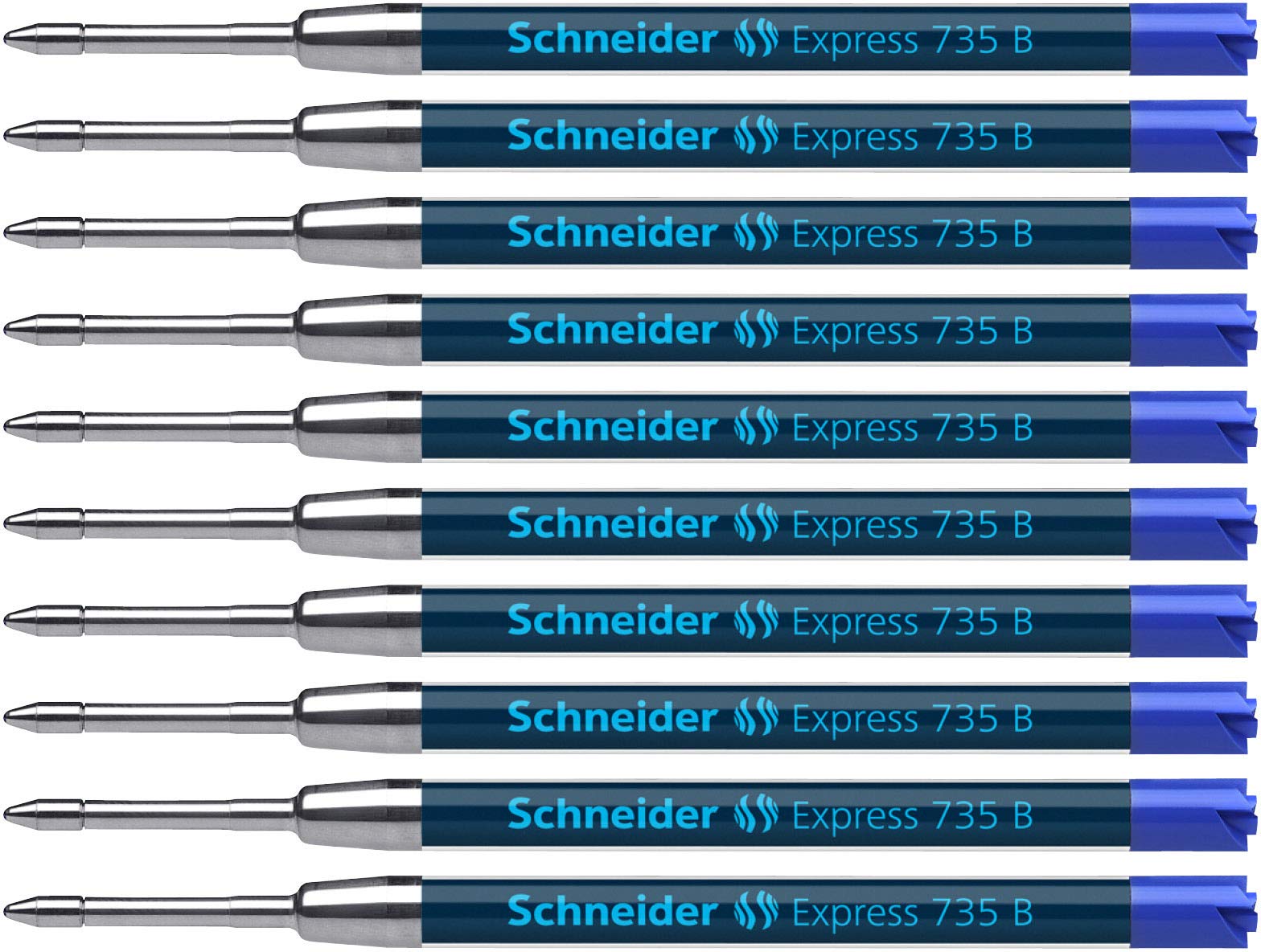 Schneider Express 735 B International Large-Capacity Refill Blue Indelible ISO 12757-2 G2 Pack of 10