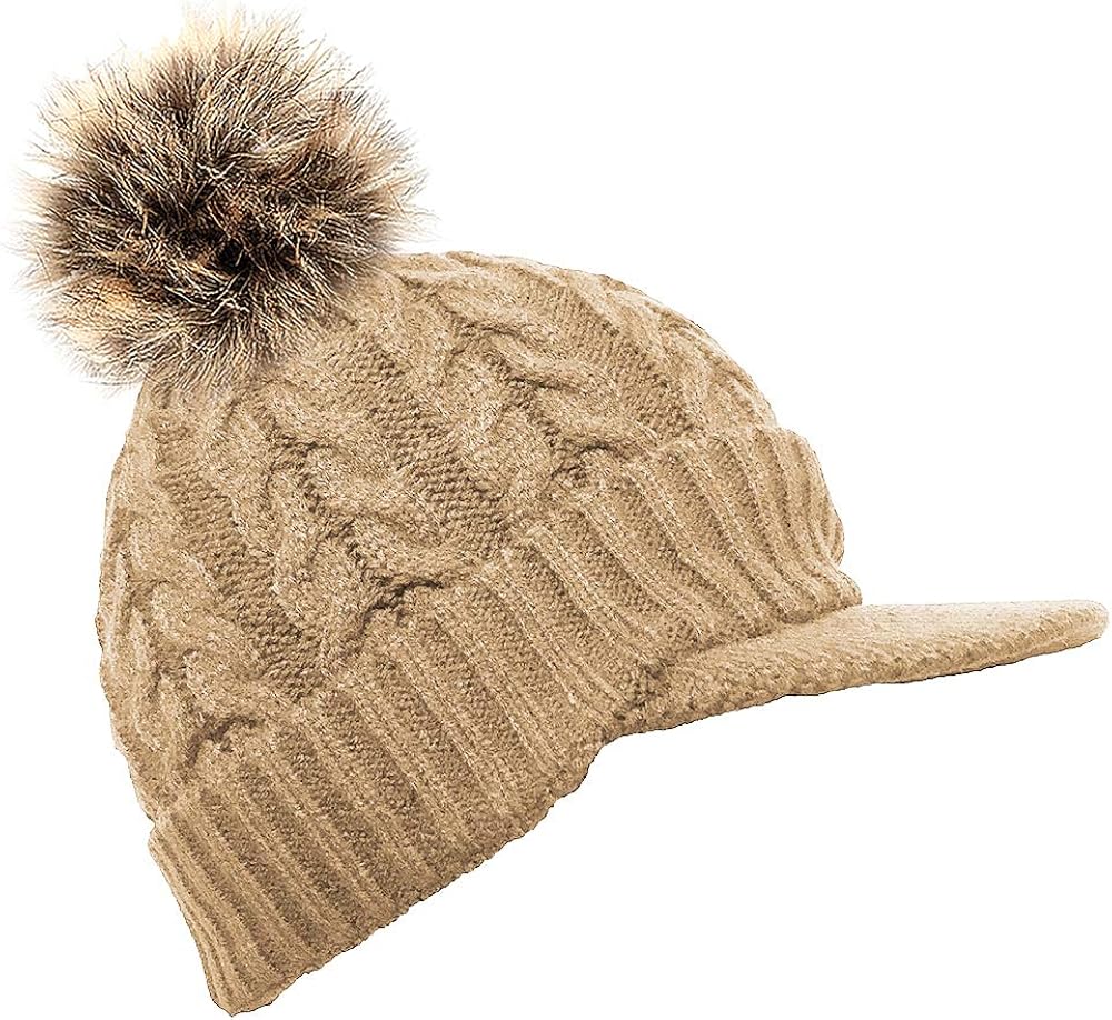 peaked beanie hat ladies