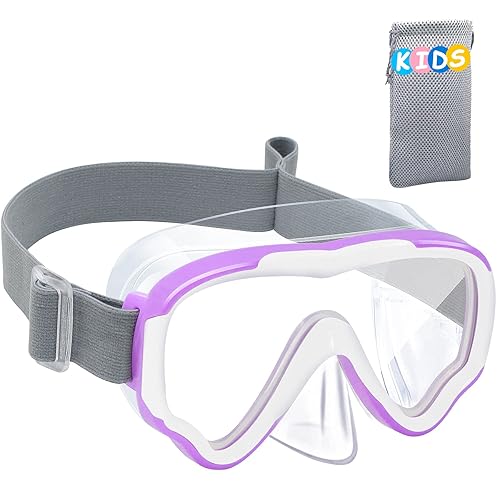 Vvinca Kids-Goggles with Nose Cover, Diving Mask Elastic Fabric