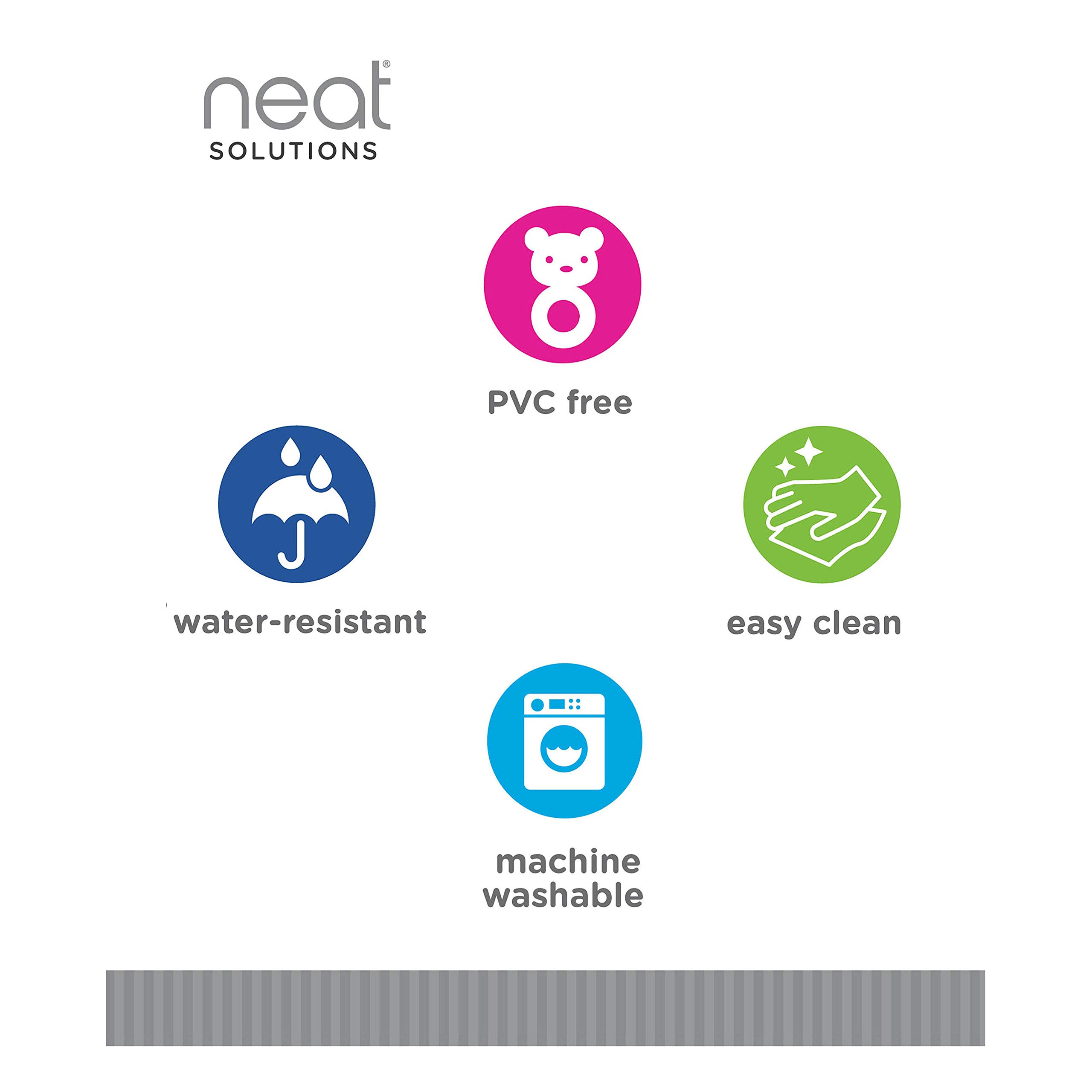 Neat Solutions 10 Pack Water Resistant Bib Set Blue/Grey Assorted, 10 Count, 0+ Months