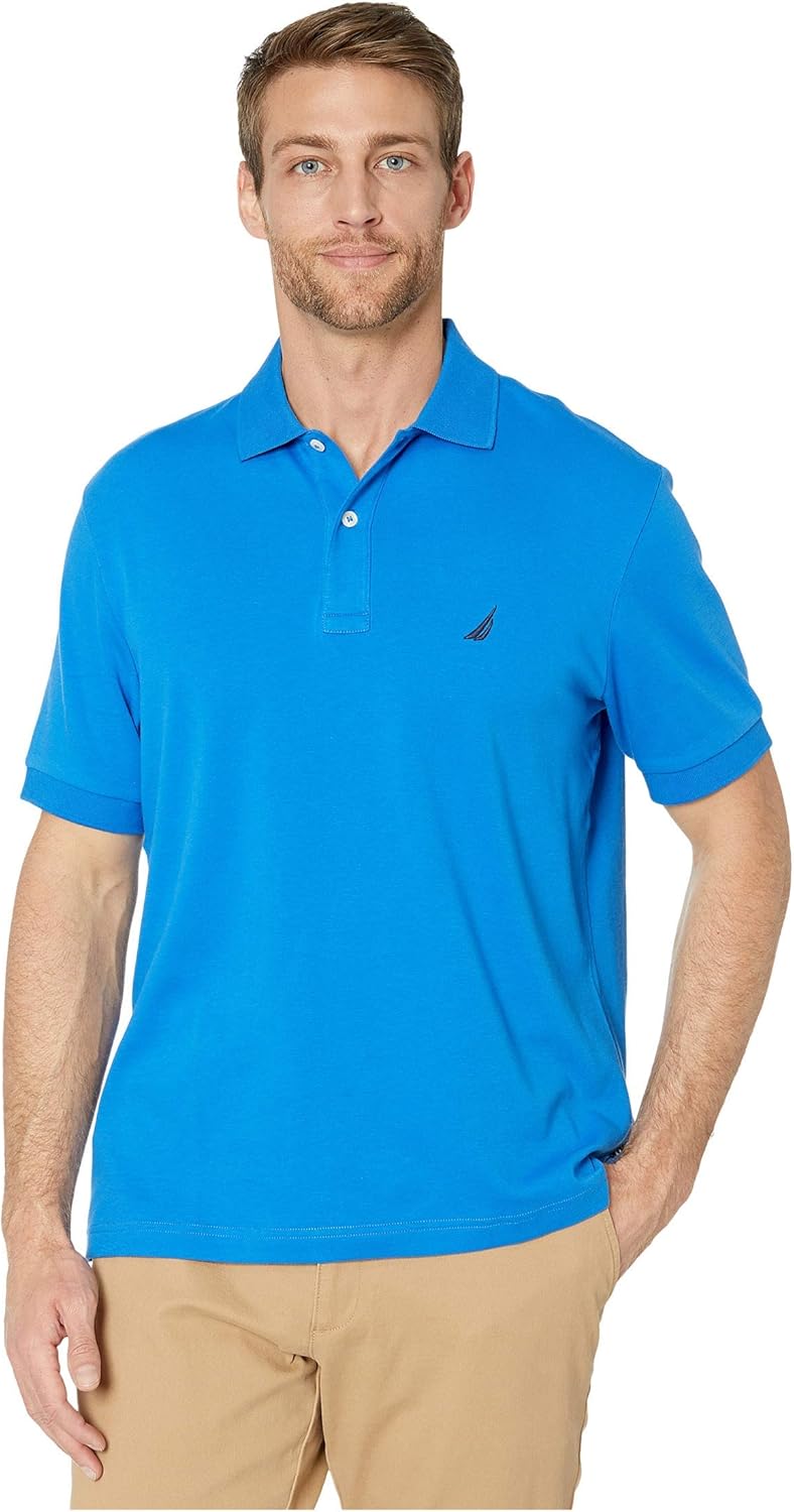 Nautica Men's Classic Fit Short Sleeve Solid Soft Cotton Polo Shirt at  Men’s Clothing store