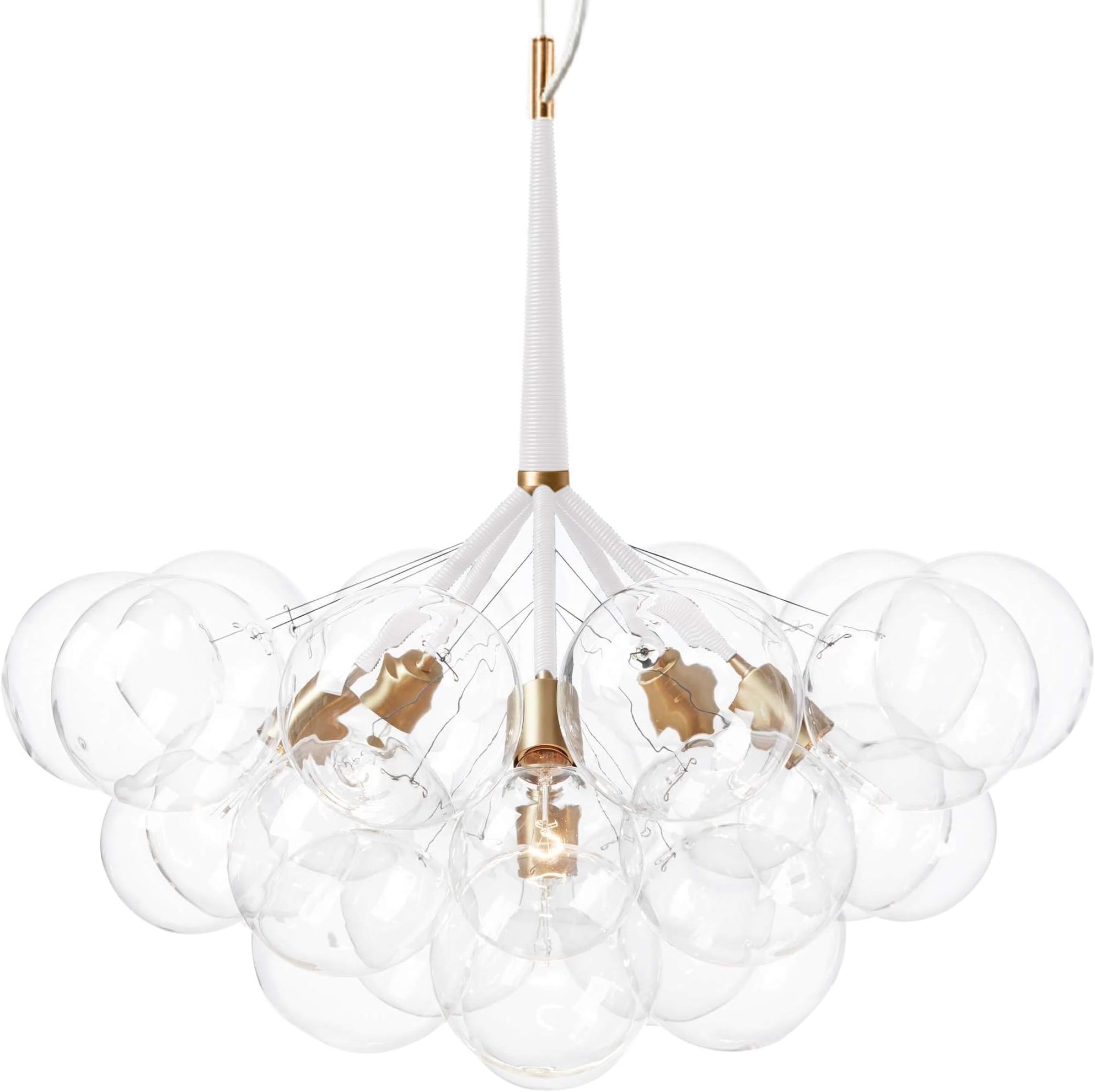 60W Artistic Modern Chandeliers Chandelier Pendant with 6 Lights in 18 Glass Bubble Design Modern Home Ceiling Light Fixture Flush Mount Pendant Light Chandeliers Lighting (Bulbs Not Included)