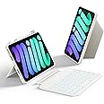 HOU Keyboard Case for iPad mini 7/6, 156° Adjustable Stand, Detachable Full Protective Case for iPad mini 7/6, 11 Shortcut Keys, 7 Color Backlight, Silicone PU, Multifunction, Bluetooth