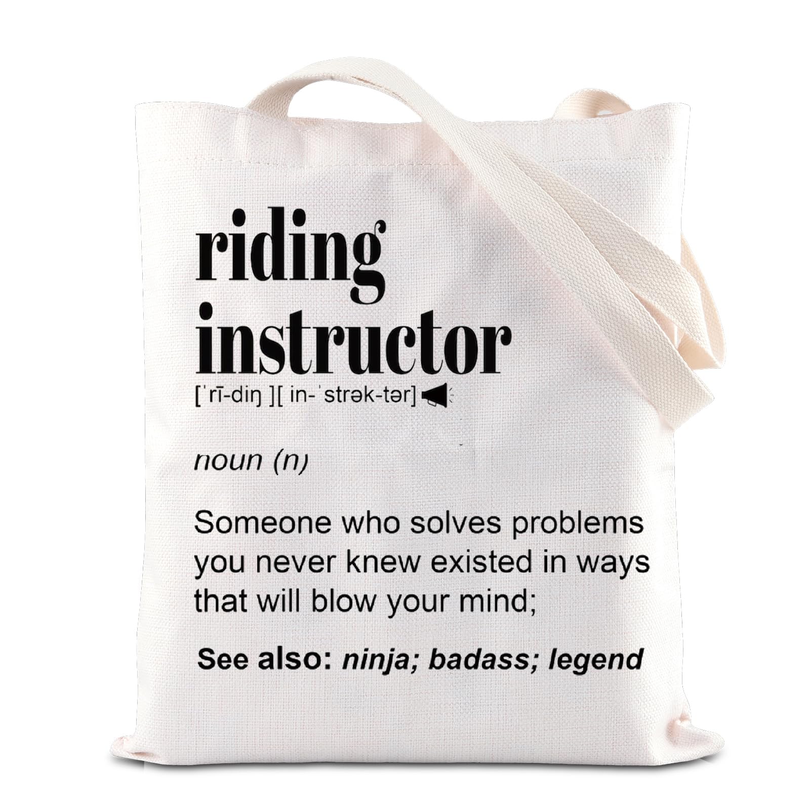 FOTAP Horse Trainer Gift Riding Instructor Tote Bag Riding Instructor Appreciation Gift Horse Lover Gift Equestrian Gift (Riding Instructor UK)