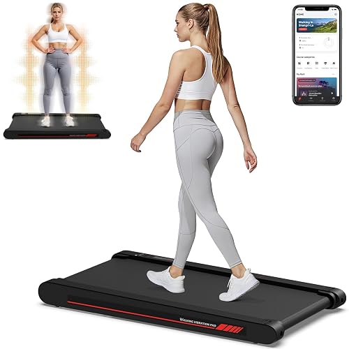 Freepi 3 in 1 Walking Vibration Pad,3.8 MPH Tapis Roulant with Remote Control and APP,2.5 HP Servo Motor Walking Treadmill Pad for Home and Office with Incline