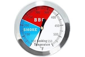DOZYANT 2 inch BBQ Thermometer Gauge Charcoal Pit Smoker Temp Gauge, Heat Indicator Temp Thermometer for Wood Charcoal Grill Pit
