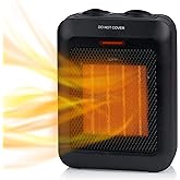 Portable Electric Space Heater 1500W/750W, Ceramic Room Heater with Tip-Over and Overheat Protection, Heat up 200 Square Feet