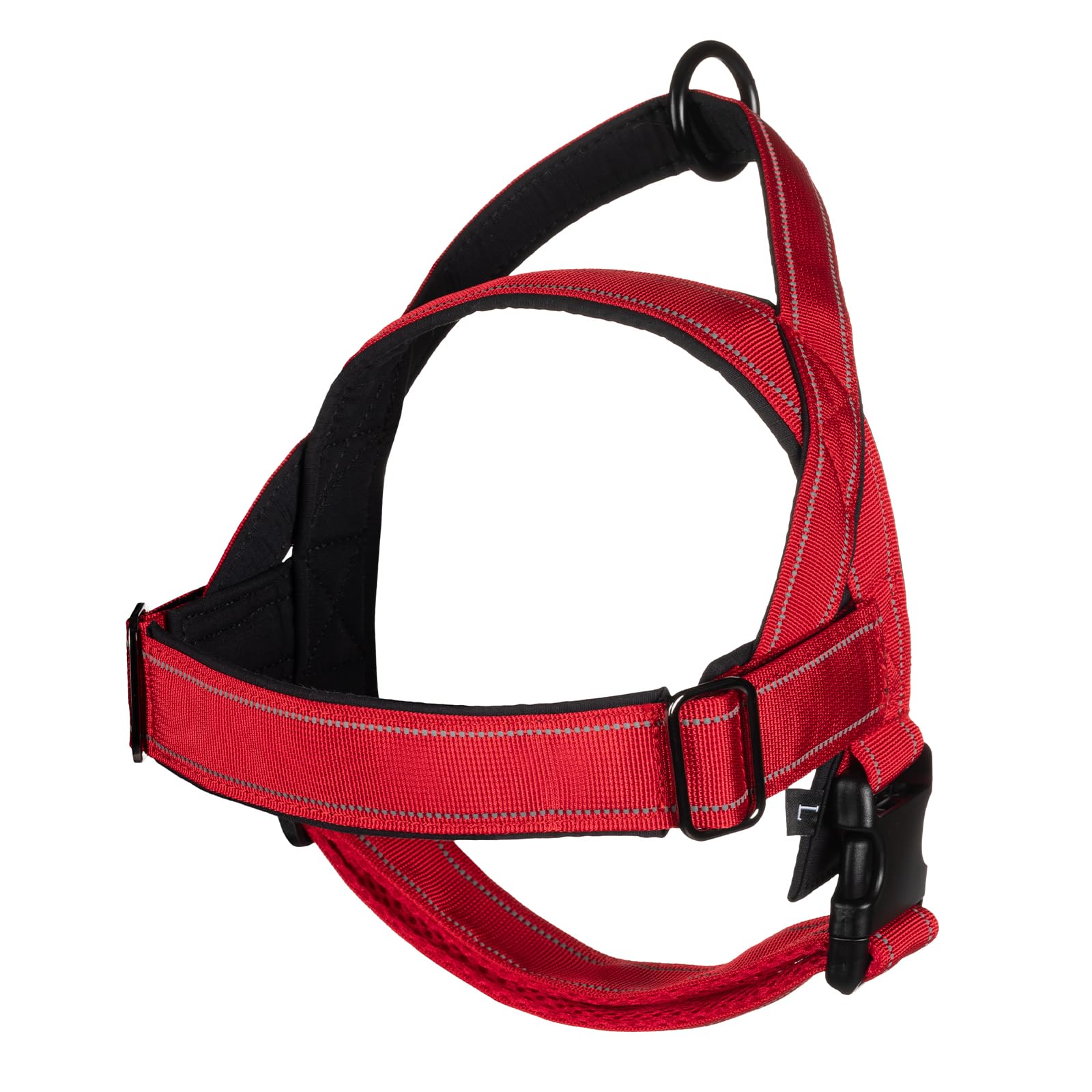 Eeyfarog Adjustable Dog Harness for Small Medium Large Dogs, Reflective Escape Proof No Pull Dog Harness, Red, S