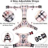 PoyPet No Pull Dog Harness Reflective Front Back Attachments Medium Beige view 6