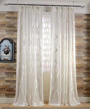 Amazon Wpkira ワープ編みレースカーテン 透けない Uvカット薄手の