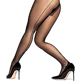 sofsy Vintage-Style 20 Den Sheer Backseam Tights for Women [Made in Italy] High Waist Pantyhose Stocking with Cuban Heel