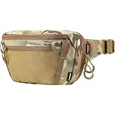 VOTAGOO GEAR Tactical CCW Fanny Bag, Concealed Carry Fanny Pack w/Adjustable Waist Belt Tactical Waist Bag Handgun Pouch with Universal Pistol Holster, Everyday Hip Pack (Multicam)