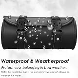 wiipara Motorcycle Saddlebag PU Leather Handlebar Tool Bag Round Black-Purple view 3