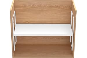 iPEGTOP Closet Shelf Movable Layer Board, Expandable Metal Storage Rack Organizer Divider for Cabinet Wardrobe Cupboard Kitchen Screws or Adhesives Mounting, 17-31 inches Adjustable Width, 1 Tier