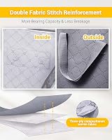 KALAHOL 90L Large Capacity Clothes Storage Bags Set of 6 with Zips Dark Grey view 3