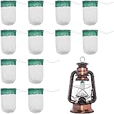 APLZGMG 12 Pcs Lantern Mantles, U-Shaped Gas Lamp Mantles Covers, String Tie Propane Lantern Mantle for Outdoor Camping Fueled Lighting, Camping Lanterns Replacement Accessories