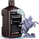 ELEGOO Water Washable 3D Printer Resin 2.0 Ceramic Grey 2KG Fast Curing
