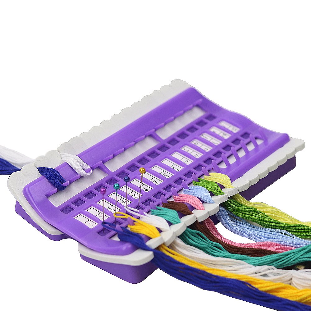 D&D Embroidery Floss Organizer Plastic & Foam Purple 6.9 x 4.3 x 0.9 inches