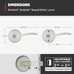 Kwikset Sedona Entry Door Handle with Lock and