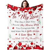 Lavua Anniversary Romantic Gifts for Wife or Girlfriend, to My Love Blanket | I Love You Gift for Her from Husband or Boyfriend - Birthday, Christmas and Valentines Day Gifts for Women, Blanket 50"x60"