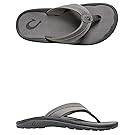 OLUKAI Men's Ohana Koa Sandal (Charcoal/Charcoal, 12)