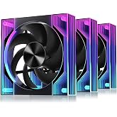 ELETCOOL 120mm ARGB Case Fan, 5V 3-Pin PC Fan Sync Ultra Quiet Cooling Fan | Infinity Mirror Lighting High Airflow PWM Computer Fans for PC Case