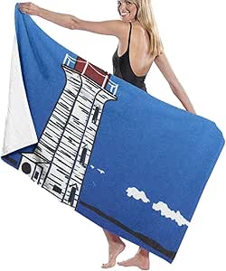 Emonye Toallas de playa para mujeres hombres y mujeres náuticas Faro