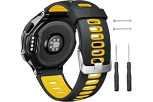 NotoCity Silicone Watch Band Replacement Solft Silicone Strap Compatible Forerunner 230/220/ 235/620/ 630/ 735XT/ Approach S20/ S5/ S6