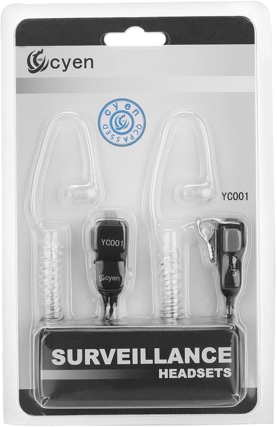 Two Way Radio Earpiece Noise Canceling Transparent Security Headphones Walkie Talkie Earphone with PTT/VOX – Pair: Car Electronics
